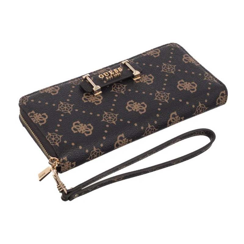 Guess Silia Slg Large Zip Around SWGP98 90146 Espresso Logo (GU836-a) rankinė
