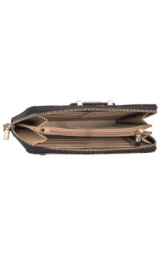 Guess Silia Slg Large Zip Around SWGP98 90146 Espresso Logo (GU836-a) rankinė