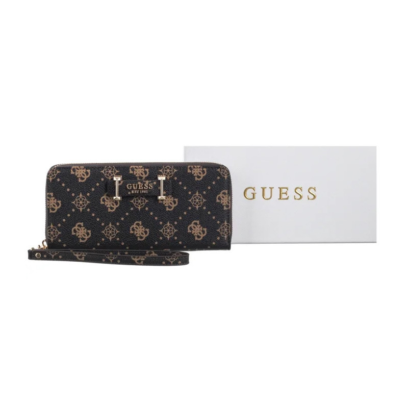 Guess Silia Slg Large Zip Around SWGP98 90146 Espresso Logo (GU836-a) rankinė