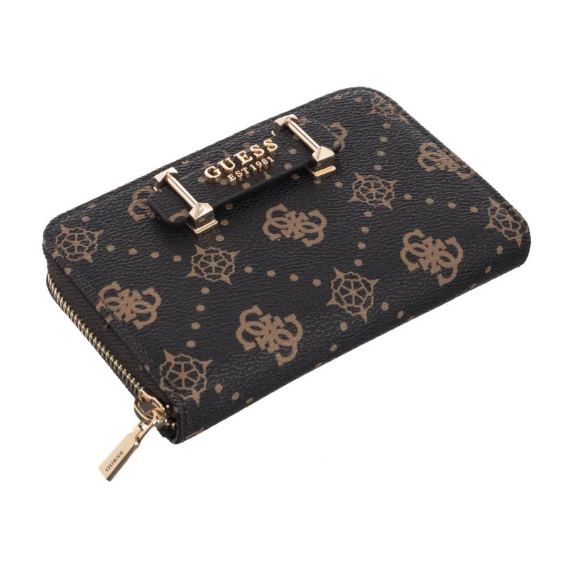 Guess Silia Slg Medium Zip Around SWGP98 90140 Espresso Logo (GU837-a) rankinė