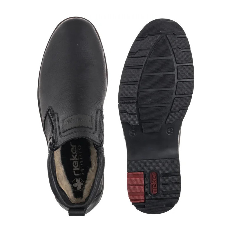 Rieker Czarne 10553-00 Black (RI339-a) žygio batai