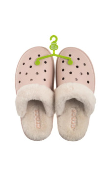 Crocs Classic Fuzz Scuff Quartz 212143-6UR (CR403-a) Moteriški batai/šlepetės