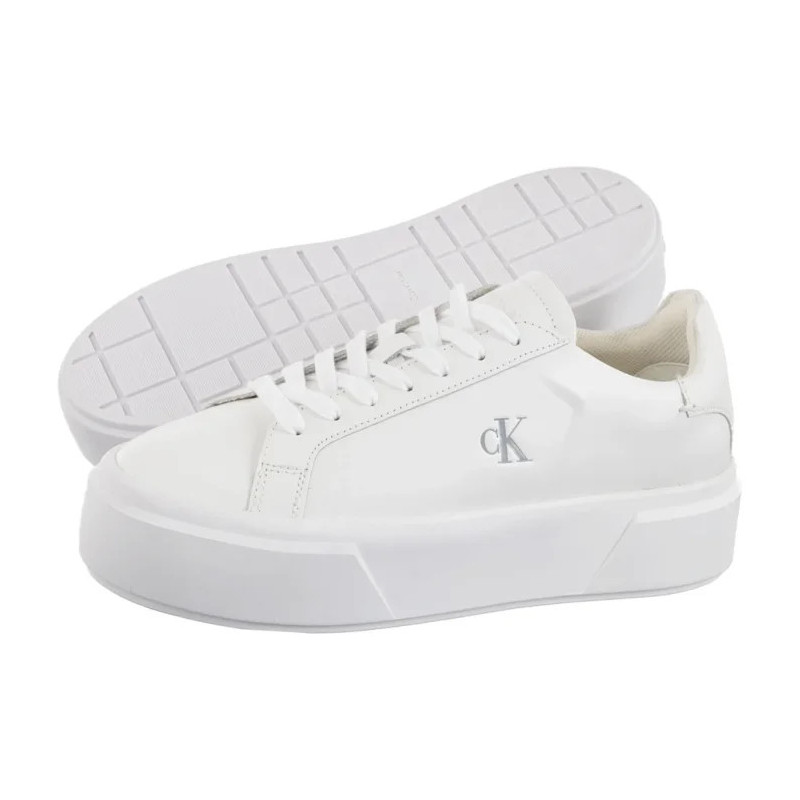 Calvin Klein Flatform Lace Up Lth Mg Triple Bright White YW0YW01928 0K4 (CK710-a) bateliai