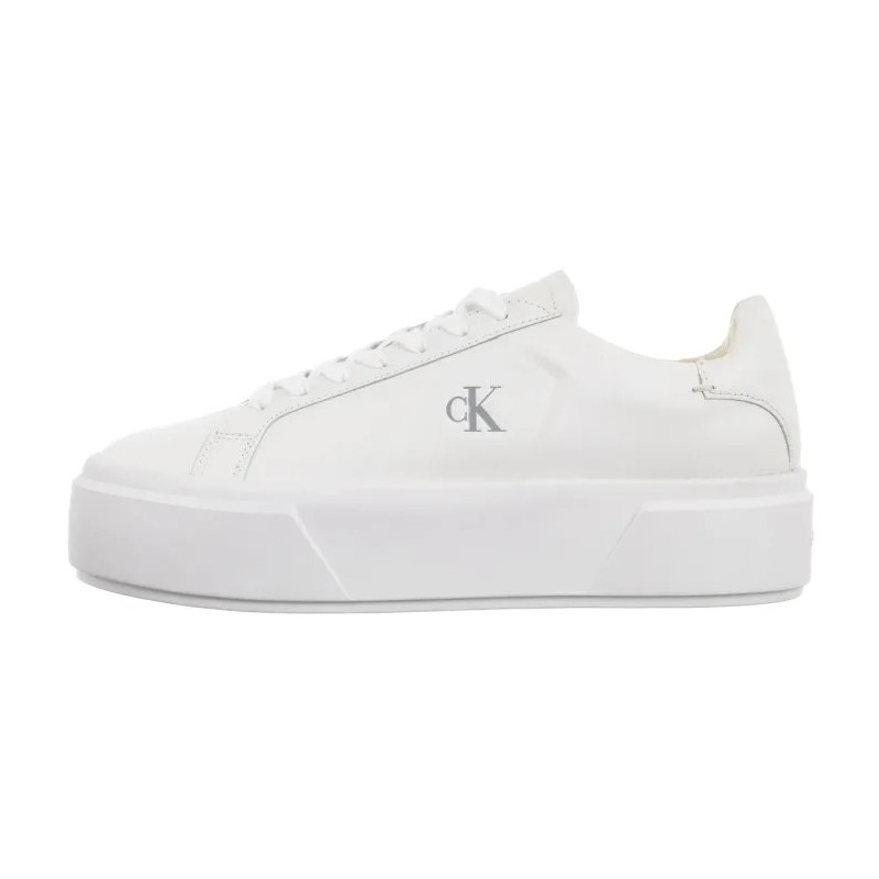 Calvin Klein Flatform Lace Up Lth Mg Triple Bright White YW0YW01928 0K4 (CK710-a) bateliai