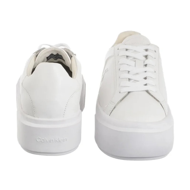 Calvin Klein Flatform Lace Up Lth Mg Triple Bright White YW0YW01928 0K4 (CK710-a) bateliai