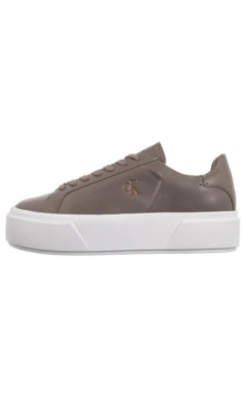 Calvin Klein Flatform Lace Up Lth Mg Desert Taupe/Bright White YW0YW01928 PBO (CK710-b) bateliai