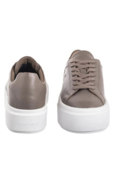 Calvin Klein Flatform Lace Up Lth Mg Desert Taupe/Bright White YW0YW01928 PBO (CK710-b) bateliai