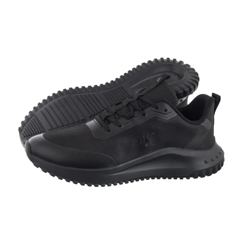 Calvin Klein Eva Runner Lace Up Mat Mix Triple Black YM0YM01442 0GJ (CK707-a) sportiniai bateliai