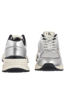 Calvin Klein Hike Runner Laceup Mesh Mix Met Silver/Black/Marshmallow YM0YM01402 0IX (CK708-a) sportiniai bateliai