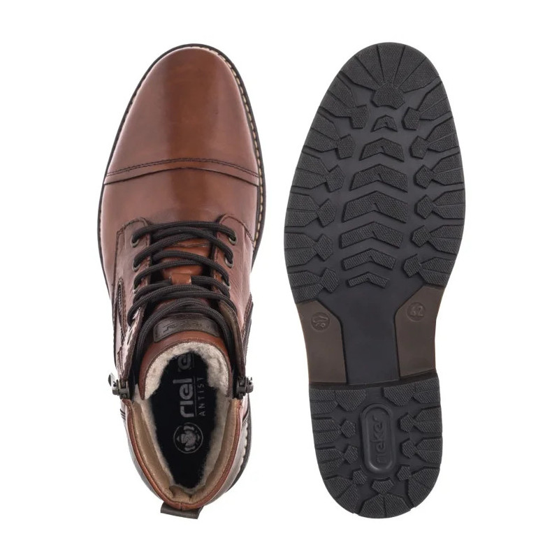 Rieker Brązowe 13704-24 Brown (RI345-a) žygio batai