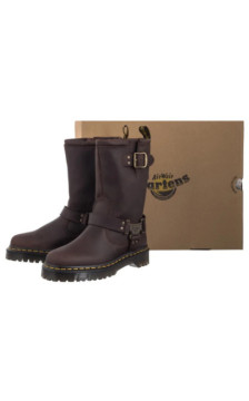 Dr. Martens Anistone Burnished Waxy Pull Up Wp Dark Brown 31901201 (DR114-a) batai