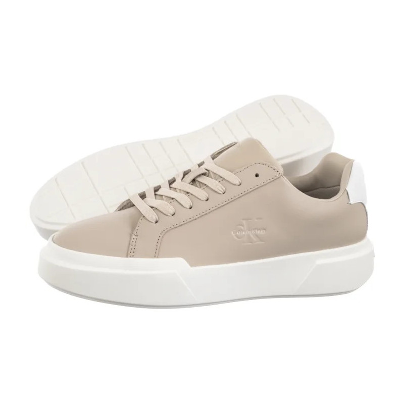 Calvin Klein Chunky Cupsole Laceup Lth Wn Stone Beige/Bright White YW0YW01947 ACE (CK688-b) sportiniai bateliai