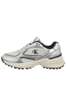 Calvin Klein Hike Runner Lace Up Mesh Mix Met Silver/Black/Bright White YW0YW02063 0IX (CK709-a) sportiniai bateliai