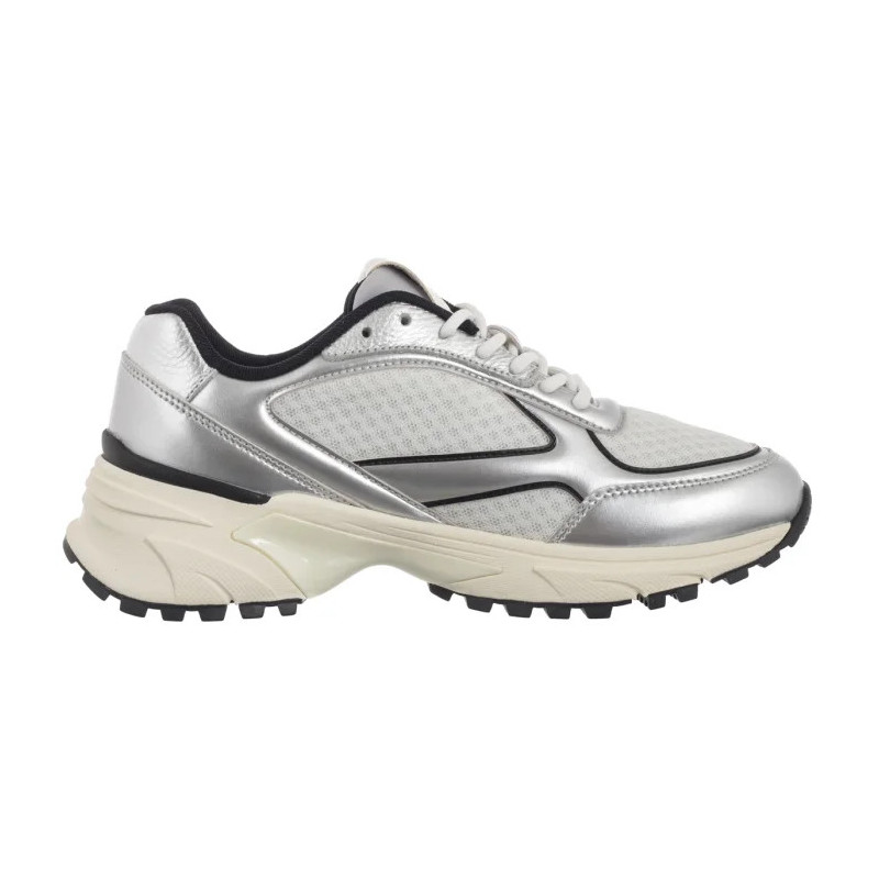 Calvin Klein Hike Runner Lace Up Mesh Mix Met Silver/Black/Bright White YW0YW02063 0IX (CK709-a) sportiniai bateliai