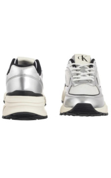 Calvin Klein Hike Runner Lace Up Mesh Mix Met Silver/Black/Bright White YW0YW02063 0IX (CK709-a) sportiniai bateliai