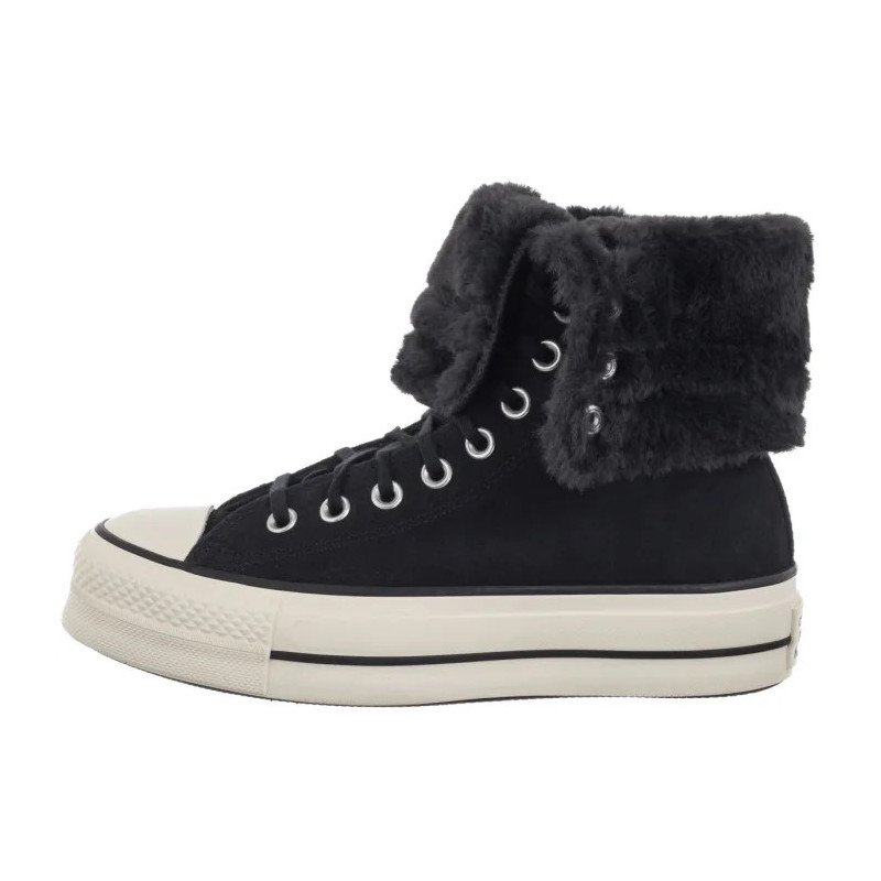 Converse CTAS Fold Over Lift X-Hi Black/Black/Egret A15229C (CO819-a) batai