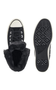 Converse CTAS Fold Over Lift X-Hi Black/Black/Egret A15229C (CO819-a) batai