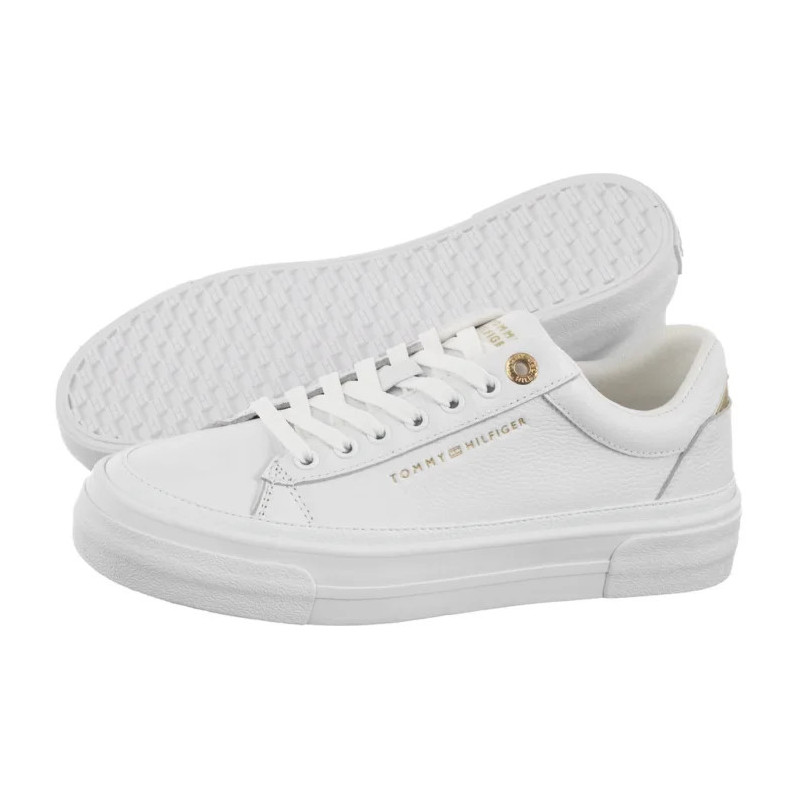 Tommy Hilfiger TH Foxing Platform Leather White FW0FW09018 YBS (TH1421-a) batai