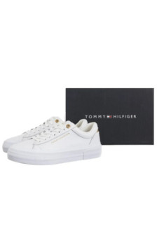 Tommy Hilfiger TH Foxing Platform Leather White FW0FW09018 YBS (TH1421-a) batai