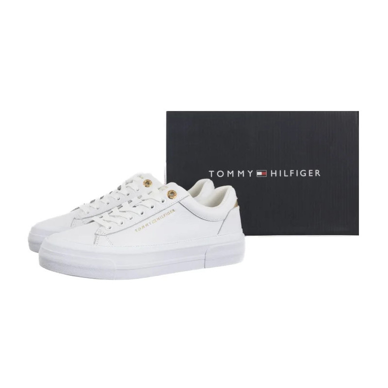 Tommy Hilfiger TH Foxing Platform Leather White FW0FW09018 YBS (TH1421-a) batai