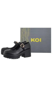 Koi Footwear Tira Mary Jane Shoes Black ND68BLK  (KO4-a) bateliai