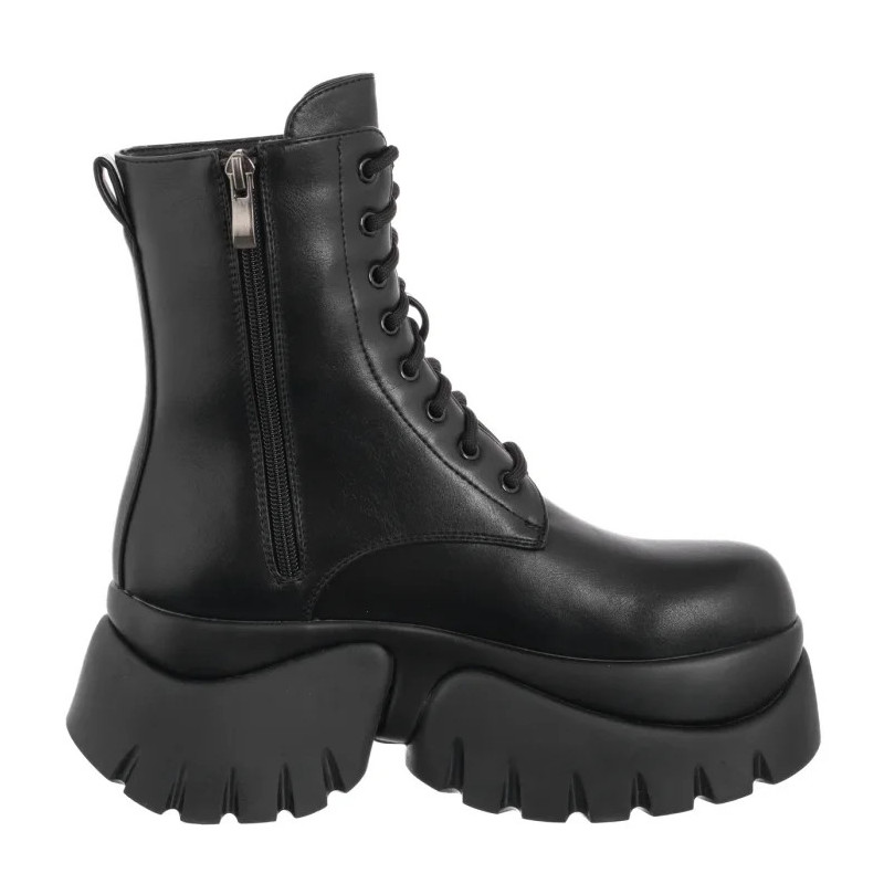 Koi Footwear Rancor Vilun Lace Up Boots Black KA00724374 (KO5-a) batai