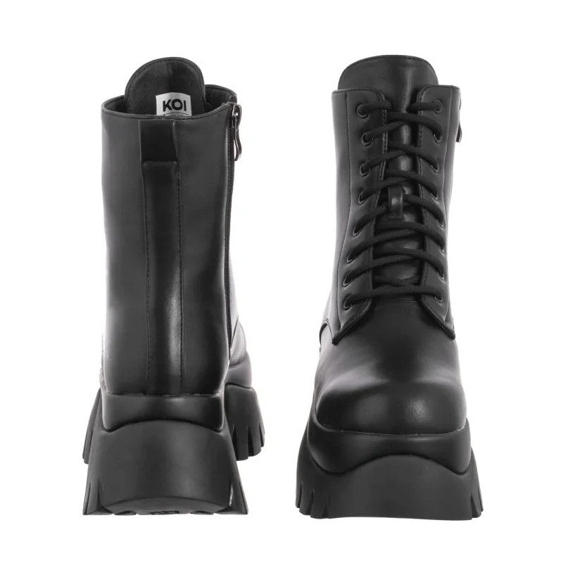Koi Footwear Rancor Vilun Lace Up Boots Black KA00724374 (KO5-a) batai