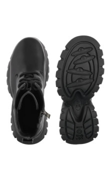 Koi Footwear Rancor Vilun Lace Up Boots Black KA00724374 (KO5-a) batai