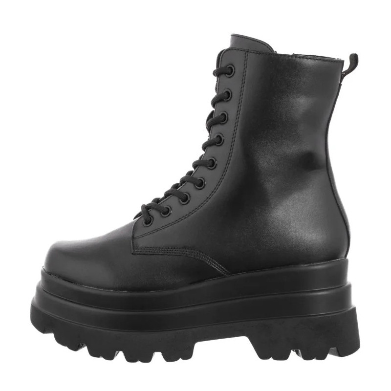 Koi Footwear Deathwatch Trident Platform Boots Black KA0061 (KO6-a) batai