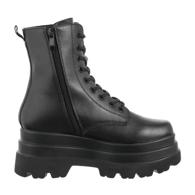 Koi Footwear Deathwatch Trident Platform Boots Black KA0061 (KO6-a) batai