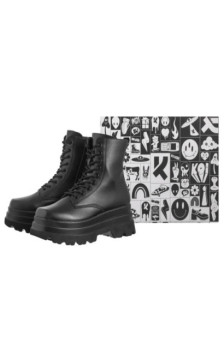 Koi Footwear Deathwatch Trident Platform Boots Black KA0061 (KO6-a) batai