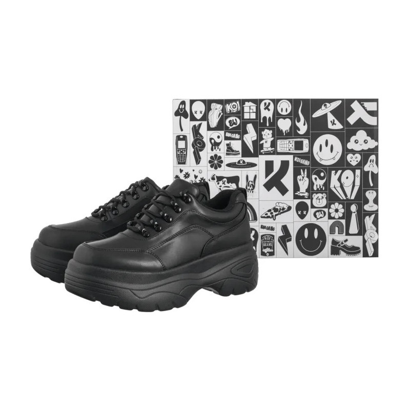 Koi Footwear Jennie Striker Chunky Bubble Trainers Black KA00333958 (KO7-a) bateliai