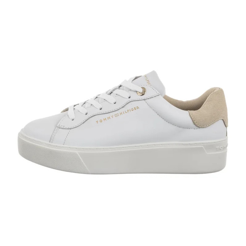 Tommy Hilfiger Chic Platform Cupsole Sneaker White/Soft Cream FW0FW09021 0K4 (TH1425-a) batai