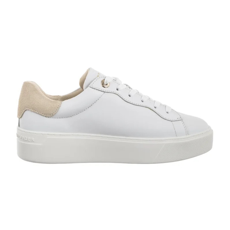 Tommy Hilfiger Chic Platform Cupsole Sneaker White/Soft Cream FW0FW09021 0K4 (TH1425-a) batai