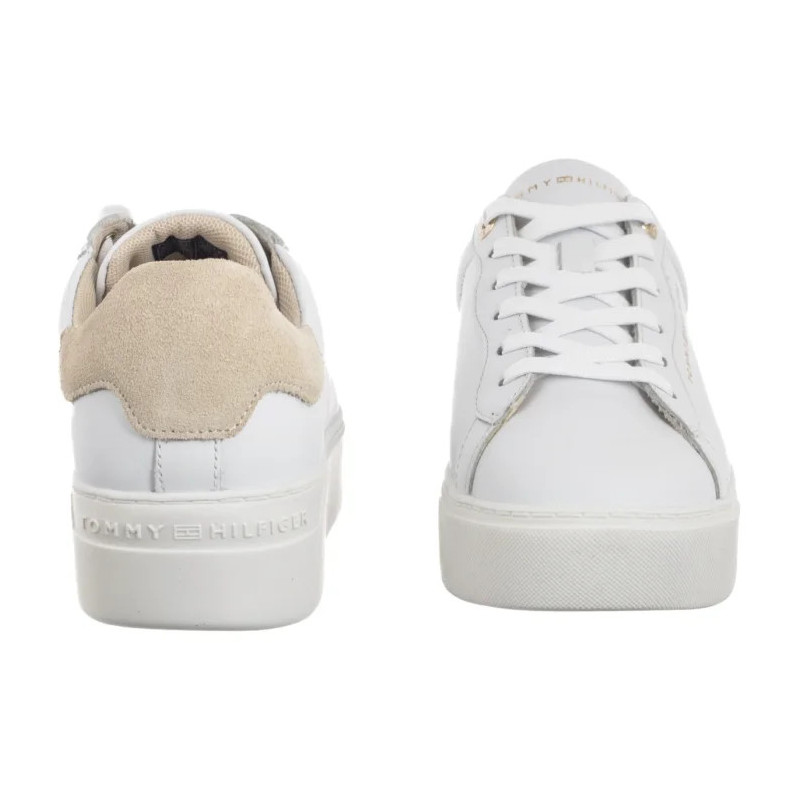 Tommy Hilfiger Chic Platform Cupsole Sneaker White/Soft Cream FW0FW09021 0K4 (TH1425-a) batai