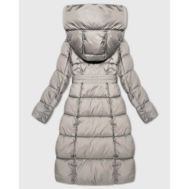 LONG JACKET WITH HOOD BLACK (PM7231) striukė