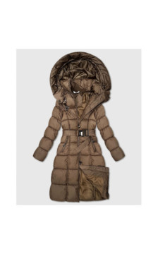 LONG JACKET WITH HOOD BLACK (PM7231) striukė