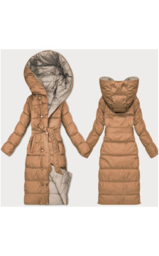 LONG JACKET WITH HOOD BLACK (PM7231) striukė