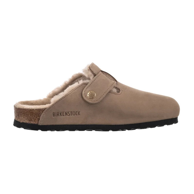 Birkenstock Boston Big Buckle Shearling Tabacco Brown 1030444 (BK343-a) Moteriški batai/šlepetės