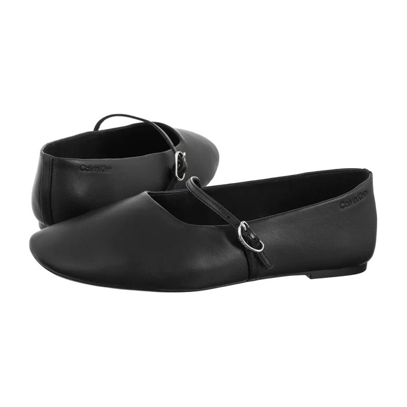 Calvin Klein Oblique Ballerina Mj Lth Hdw Black HW0HW02847 BEH (CK718-b) bateliai