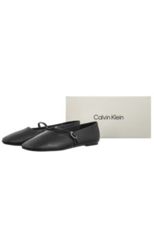 Calvin Klein Oblique Ballerina Mj Lth Hdw Black HW0HW02847 BEH (CK718-b) bateliai
