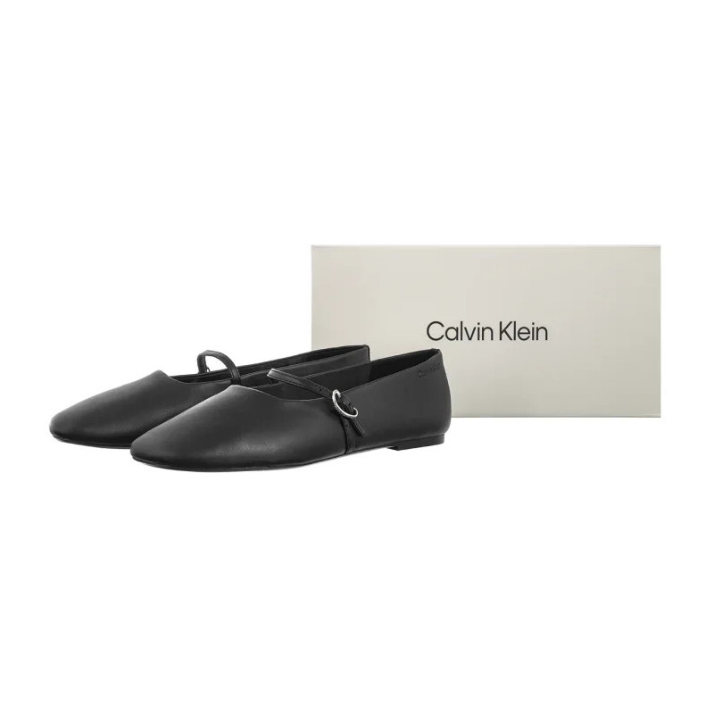 Calvin Klein Oblique Ballerina Mj Lth Hdw Black HW0HW02847 BEH (CK718-b) bateliai