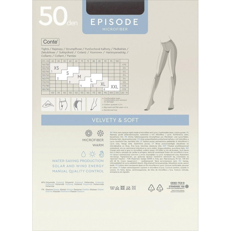 Conte pėdkelnės su mikrofibra