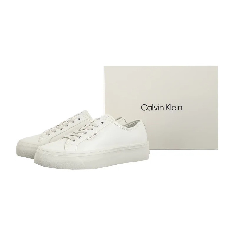Calvin Klein Vulc Flatf Lace Up Lth Lily White YW0YW01932 YAJ (CK720-b) sportiniai bateliai