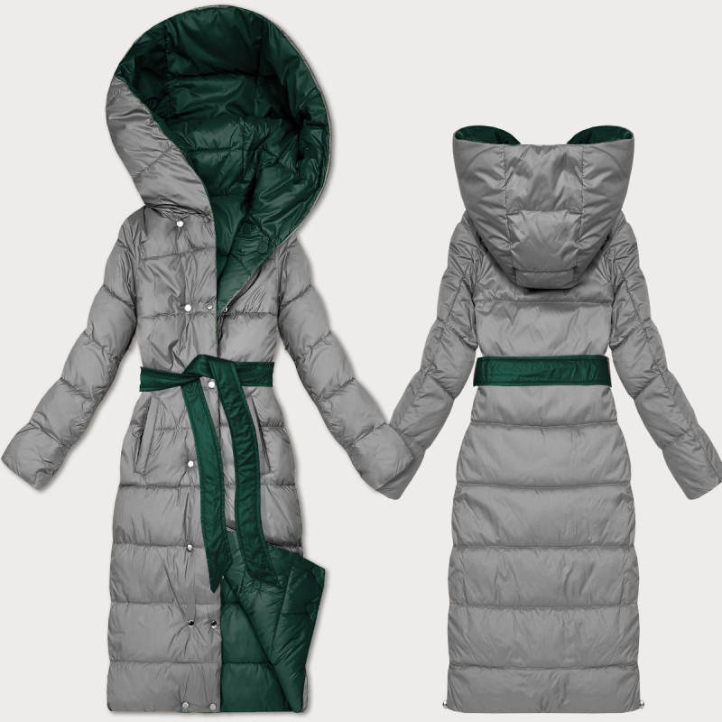 LONG JACKET WITH HOOD BLACK (PM7231) striukė