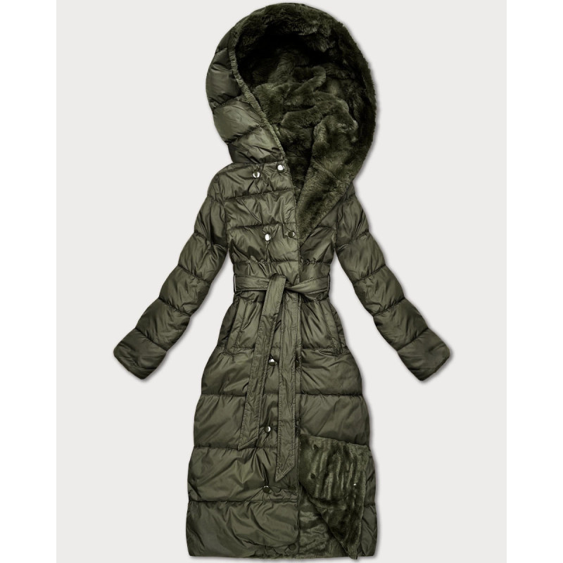 LONG JACKET WITH HOOD BLACK (PM7231) striukė
