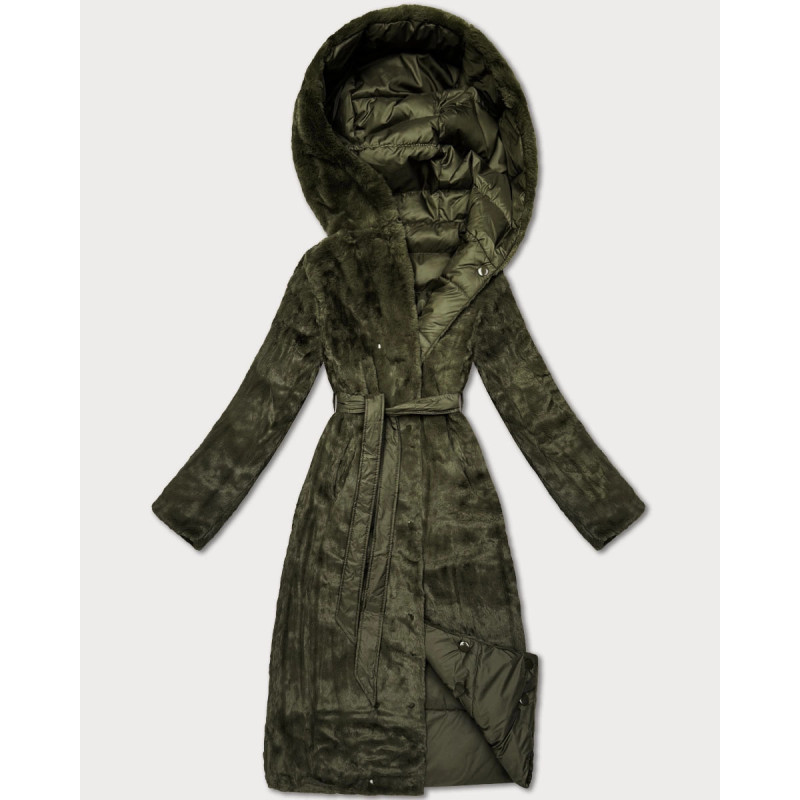 LONG JACKET WITH HOOD BLACK (PM7231) striukė