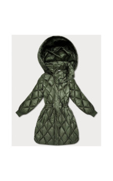 LONG JACKET WITH HOOD BLACK (PM7231) striukė