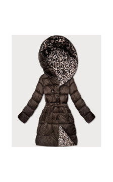 LONG JACKET WITH HOOD BLACK (PM7231) striukė