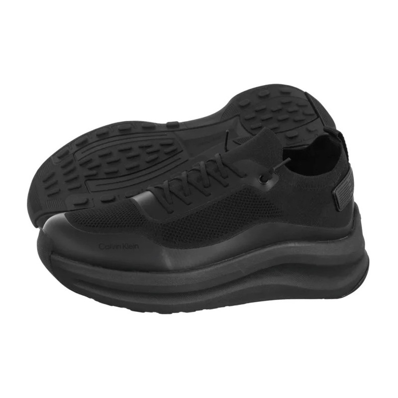Calvin Klein Chunky Runner Lace Up Sock Knit Triple Black YM0YM01457 0GJ (CK726-a) sportiniai bateliai
